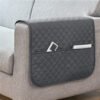 Waterproof Quilted Sofa Armrest Cover with Pockets