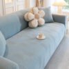 All-Seasons Polar Fleece Elastic Full Wrap Anti-Scratch Couch Cover