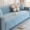 All-Seasons Polar Fleece Elastic Full Wrap Anti-Scratch Couch Cover