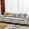 All Seasons Water-Resistant Colorblock Anti-Slip Couch Cover for Pets and Kids