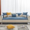 All Seasons Water-Resistant Colorblock Anti-Slip Couch Cover for Pets and Kids