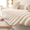 Fluffy Comfort Plush Furniture Protection Decorative Couch Cover