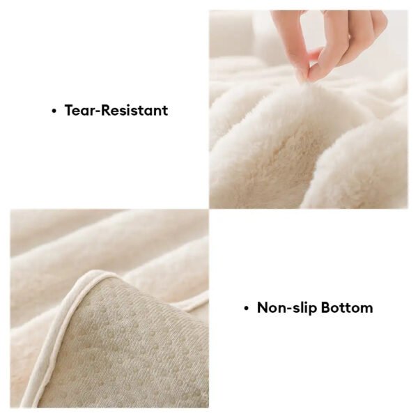 Fluffy Comfort Plush Furniture Protection Decorative Couch Cover