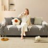 Herringbone Cozy Full-Wrap Stretch Magic Couch Cover