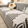 Herringbone Cozy Full-Wrap Stretch Magic Couch Cover