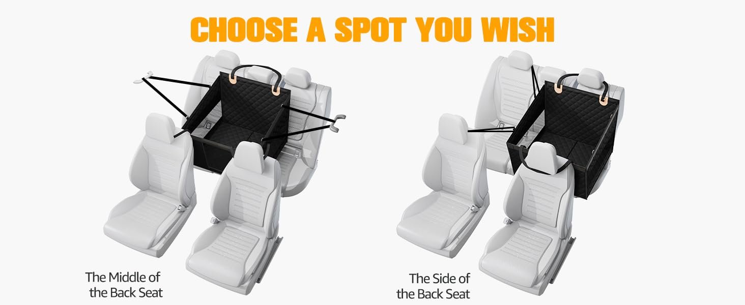 Dog car seat for medium and large dogs