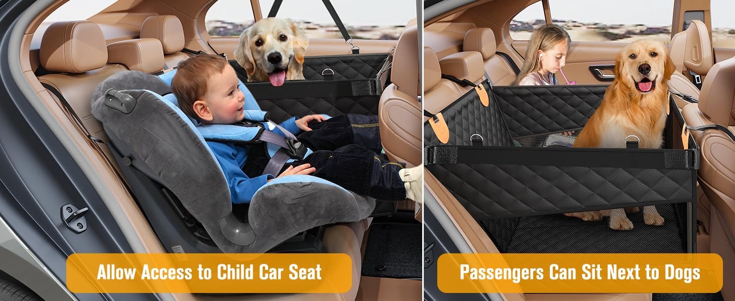 Dog car seat for medium and large dogs