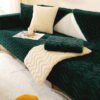 Wave Pattern Soft Plush Non-slip Couch Cover